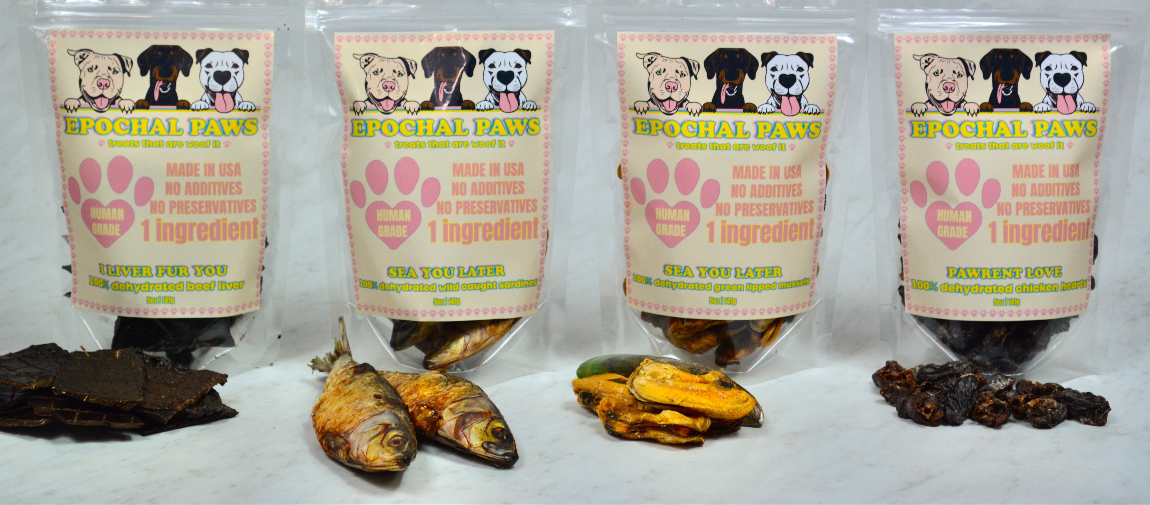 Pet snacks packaged